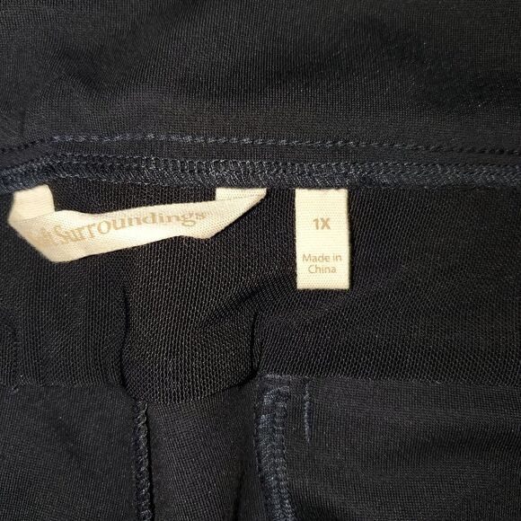 Soft Surroundings Perfect Ponte Bootcut Pull on Pants Black 1X NWT - Picture 7 of 11